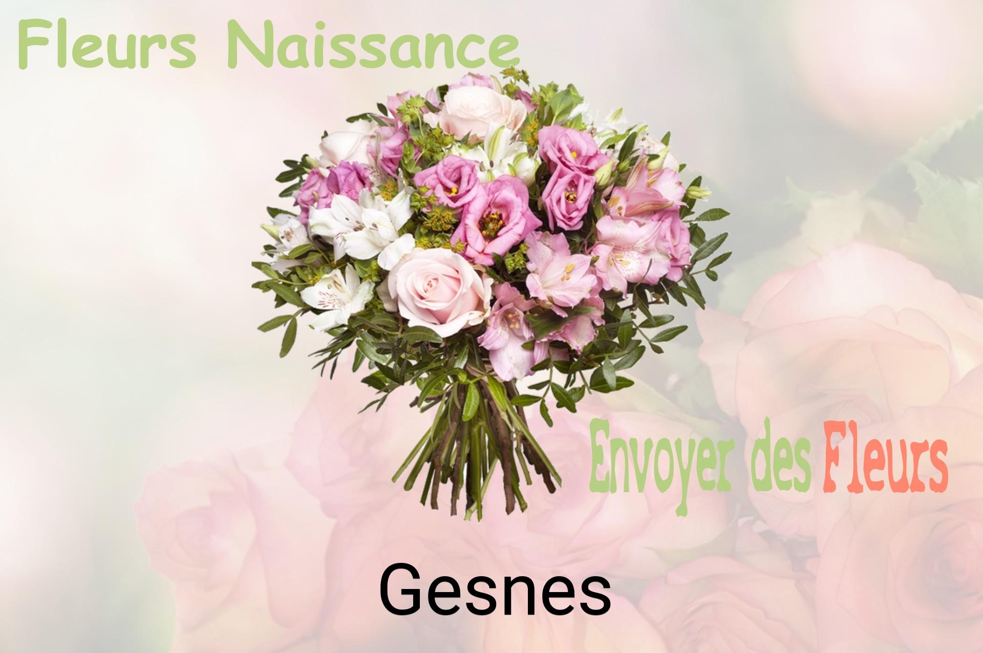 Bouquet de fleurs de naissance livré à Gesnes